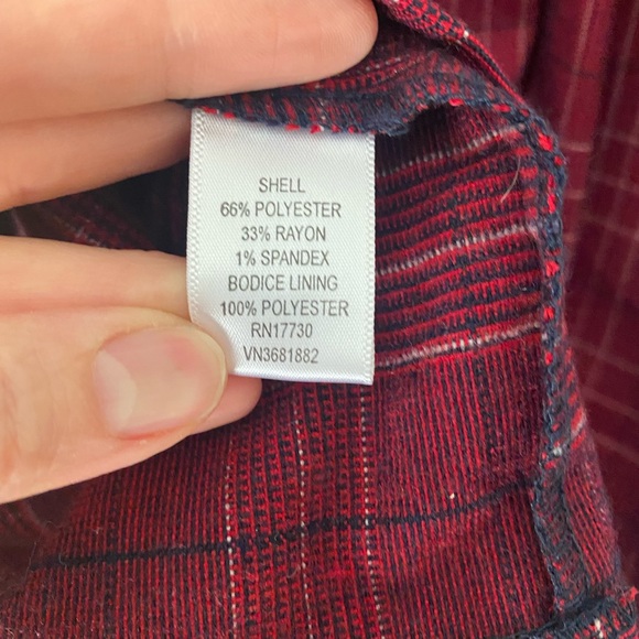 Go International Plaid Cap Sleeves Cowl Neck Mini Dress with Belt Size 13 - Picture 8 of 13